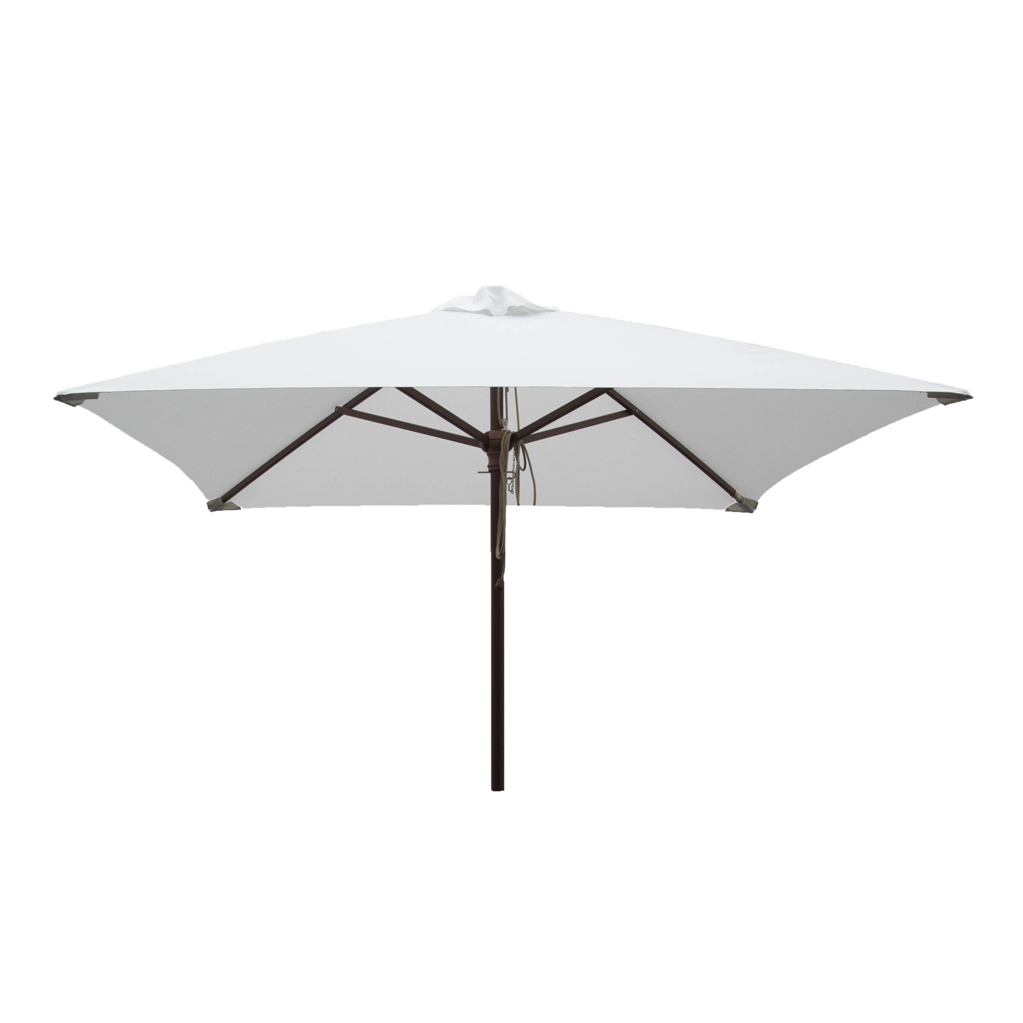 Heininger DestinationGear, Classic Wood 6.5ft. Square Patio Umbrella Natural, Canopy Diameter 6.5 ft, Shape Square, Model# 1235